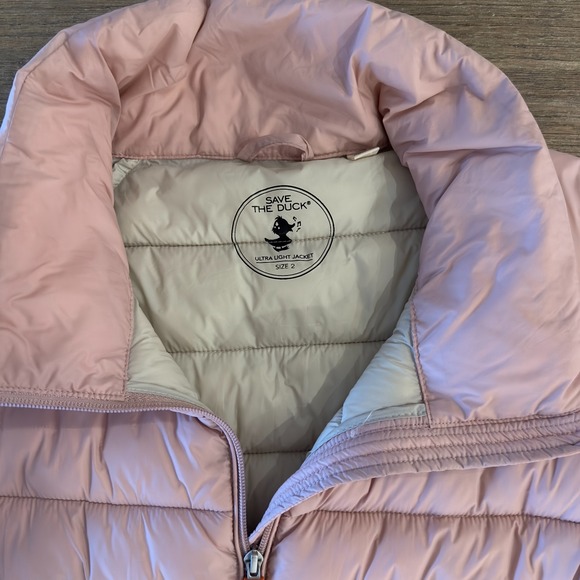 Save The Duck Women's Puffer Jacket-Plumtech Down Alternative-Blush Pink-Size 2 - Picture 5 of 16